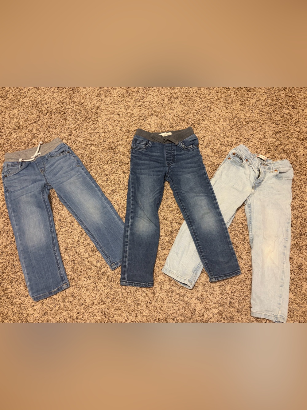 Cat & Jack Kids Jeans Trio - Light Blue, Medium Blue, Dark Blue